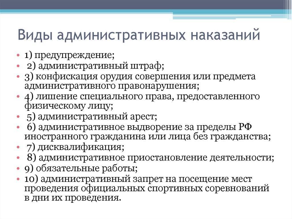 Виды административных правонарушений и административной ответственности :: businessman.ru