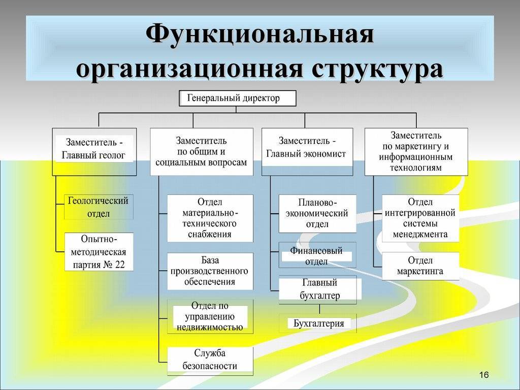 Функциональная ⚠️ структура управления: что характеризует, схема и пример