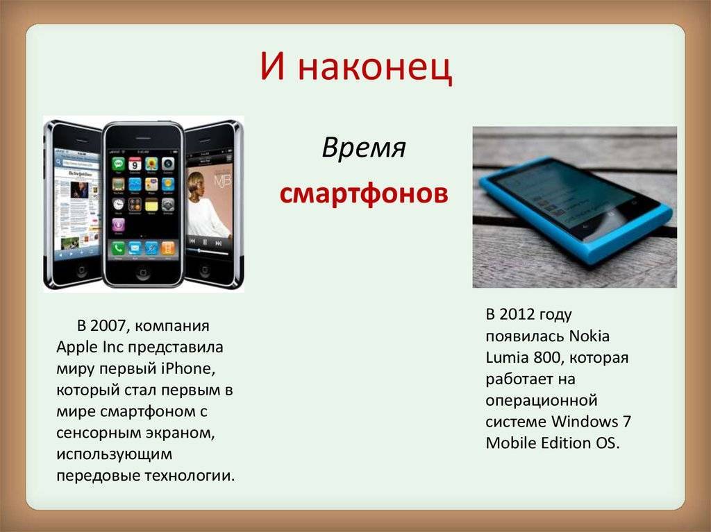 История создания мобильного телефона проект