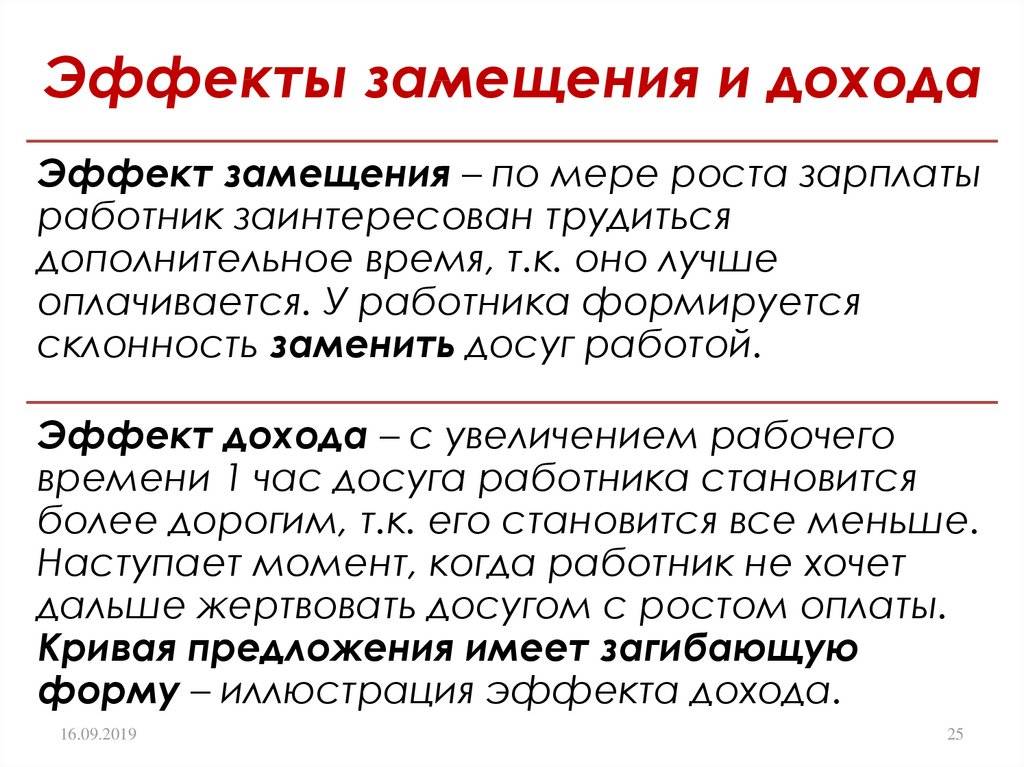 Эффект дохода и эффект замещения. в каком случае имеет место эффект дохода? :: businessman.ru