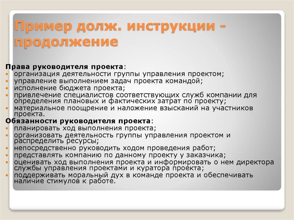 Должностная инструкция руководителя проекта в строительстве: описание профессии, основные положения инструкции, ответственность - fin-az.ru
