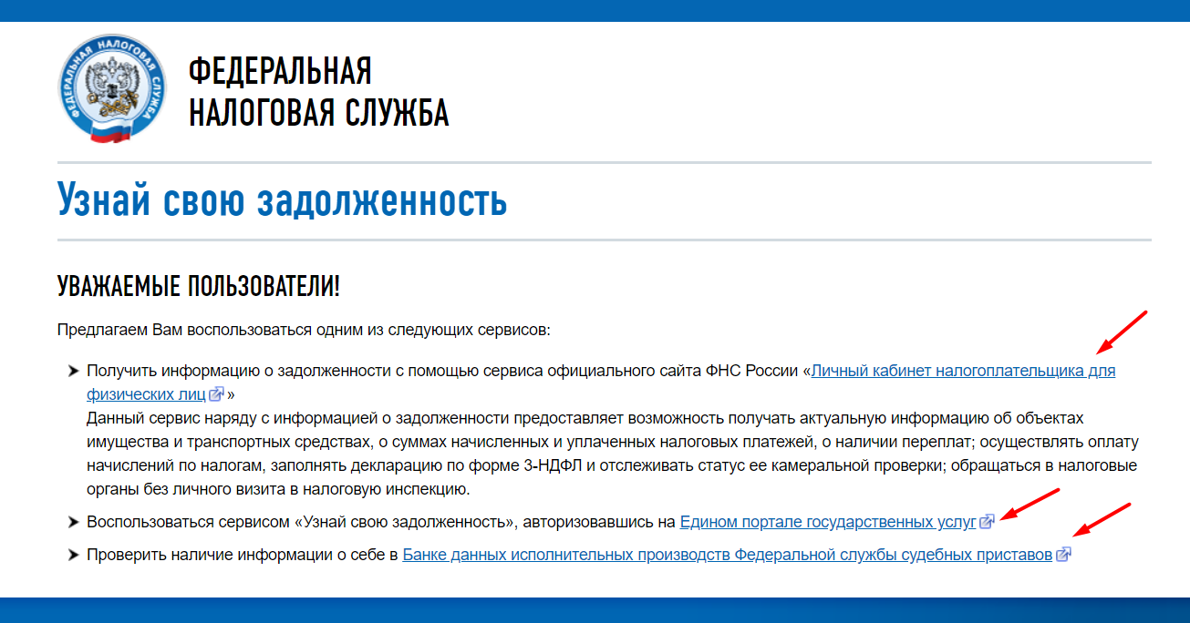 Узнать налоговую задолженность по инн — бесплатный онлайн способ для физических лиц