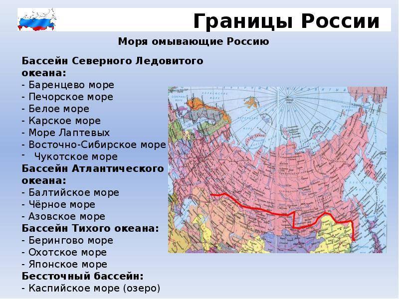 С какими странами граничит россия: протяженность морских и сухопутных государственных границ