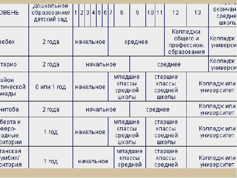 Американские школы схема