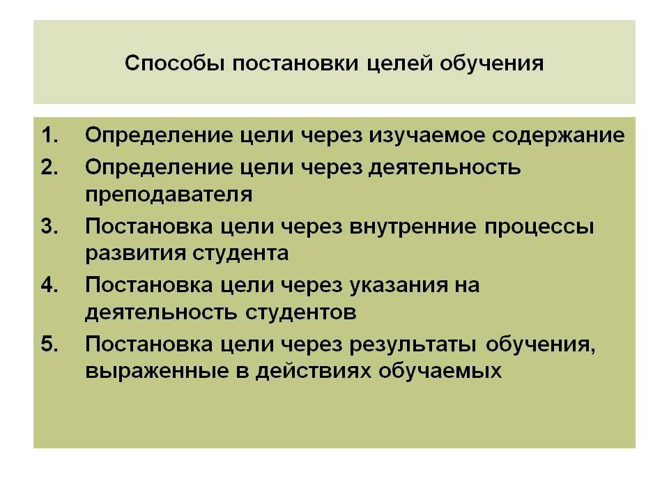 Критерии целеполагания проекта