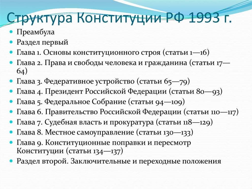 Конституция российской федерации. основы конституционного строя рф