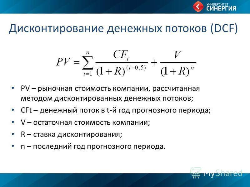 Дисконтирование это приведение денежного потока инвестиционного проекта к единому моменту времени