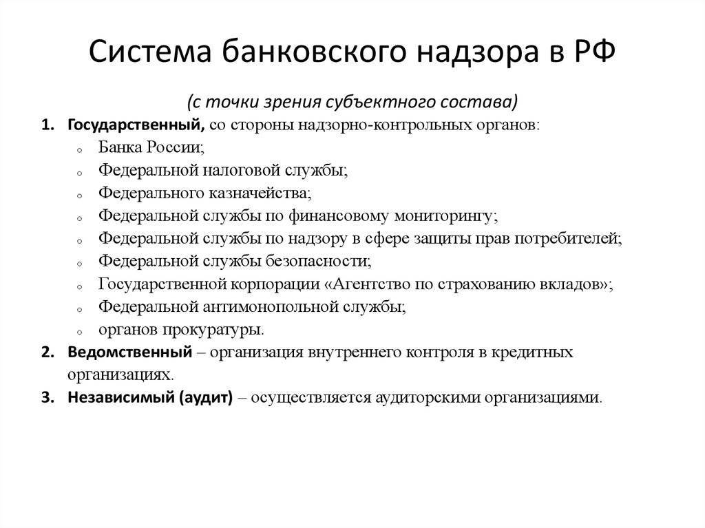 Функции ЦБ РФ банковский надзор. Система банковского надзора в России. Субъекты банковского надзора. Сущность банковского надзора.