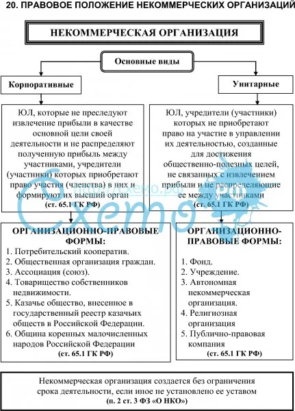 Организационно-правовые формы нко и их классификация в россии