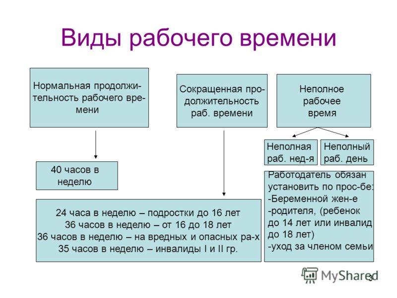 Режим рабочего времени - понятие, виды графиков, особенности