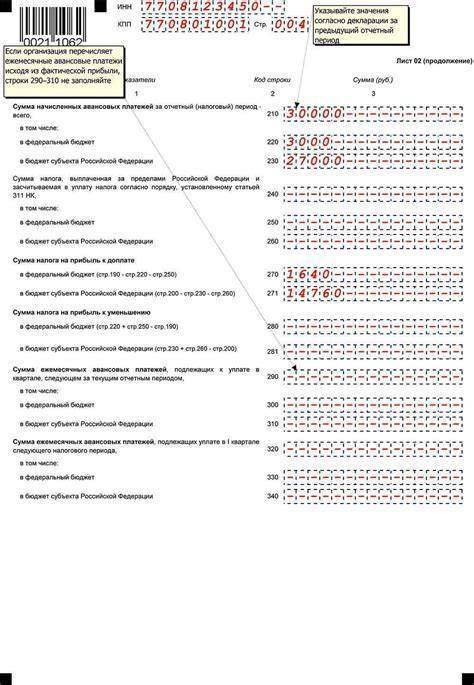 Налоговая декларация по налогу на прибыль образец