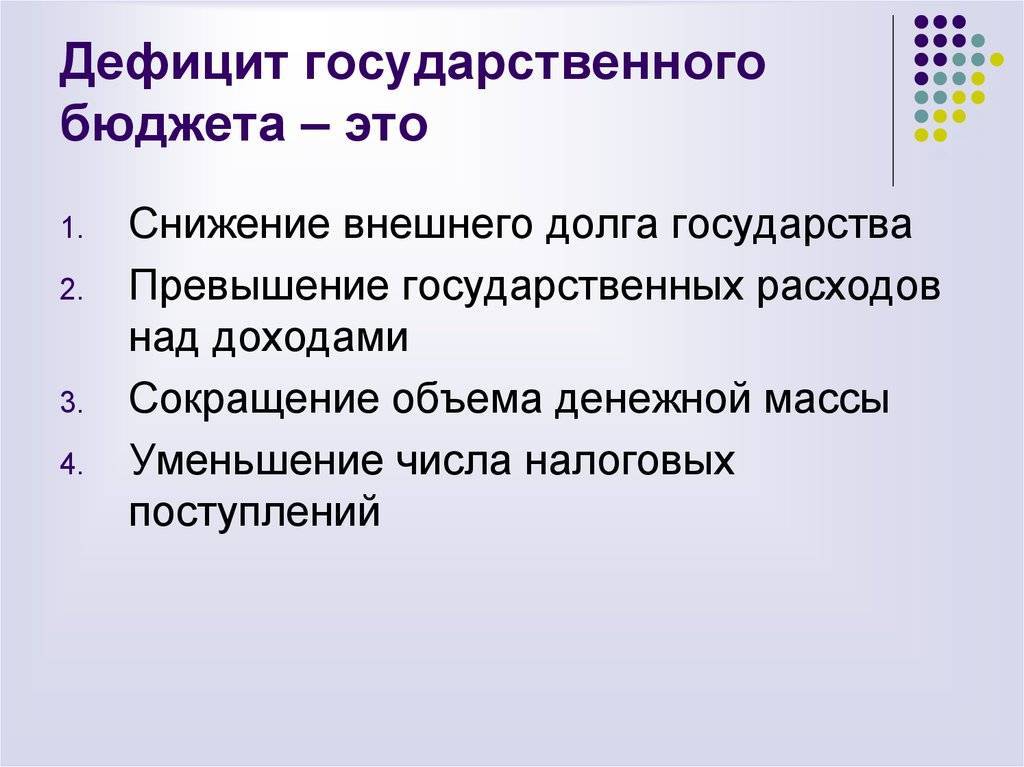 Что такое дефицит