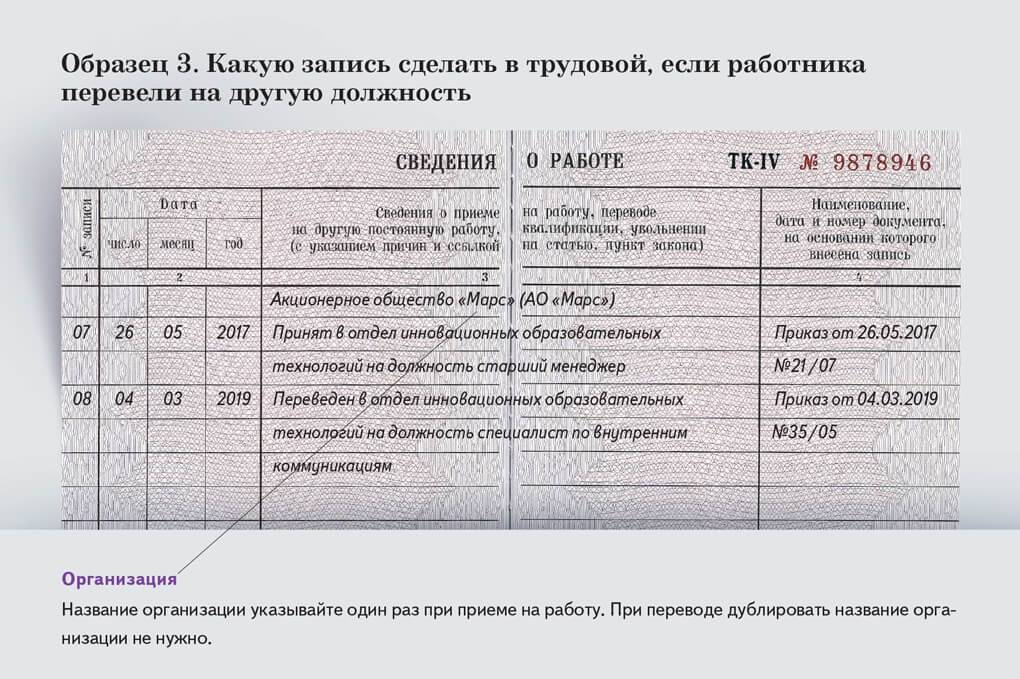 Инструкция по заполнению трудовых книжек: краткое содержание с примерами :: businessman.ru