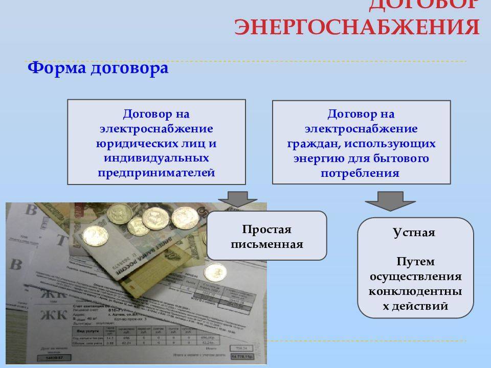 Проект договора энергоснабжения