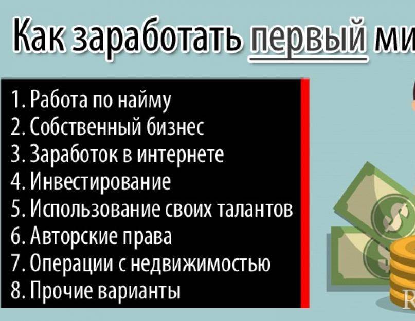 Как заработать миллион рублей: пошаговый план