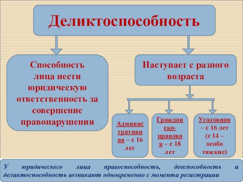 Схема правосубъектность граждан