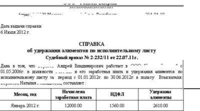 Отчет приставам об удержании по исполнительному листу образец