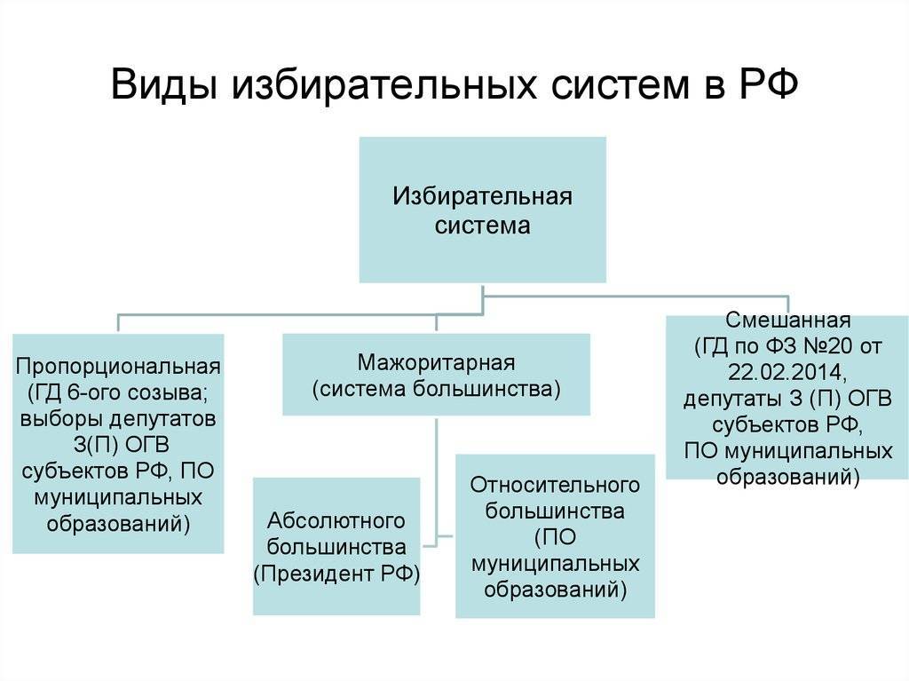 Виды выборов схема