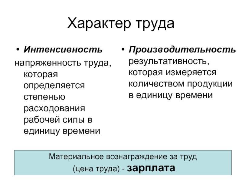 Интенсивность труда это какая выплата | znai-pravo.ru