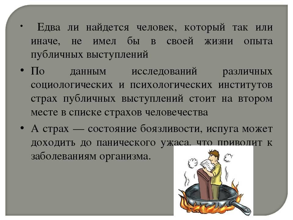 Изучение проблемы страха школьников перед публичными выступлениями проект