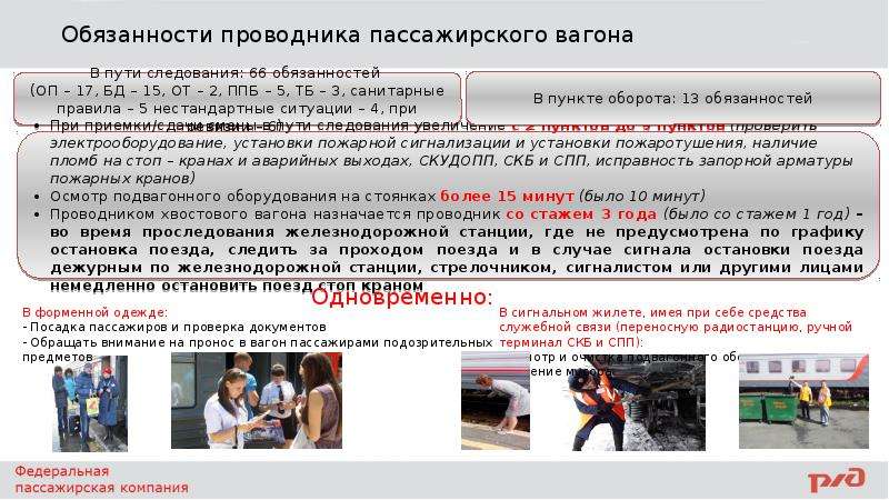 Права, должностные обязанности проводника пассажирского вагона :: businessman.ru