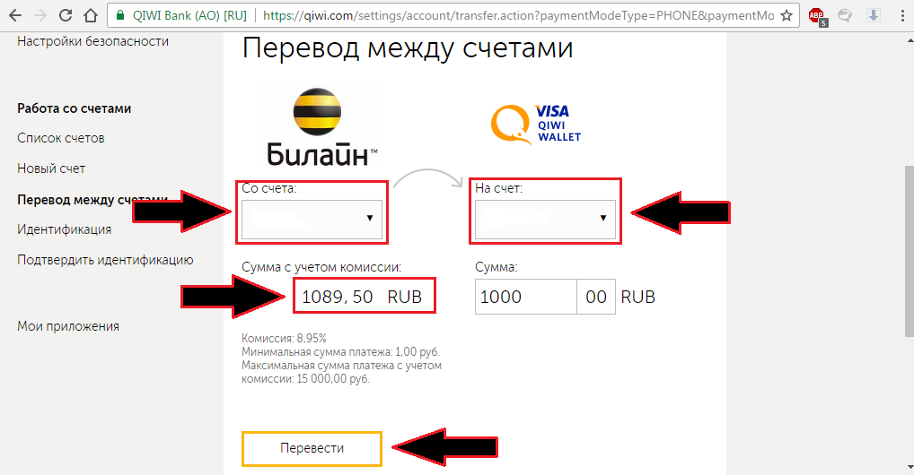 Как перевести деньги с вебмани (webmoney) на киви (qiwi) с минимальной комиссией