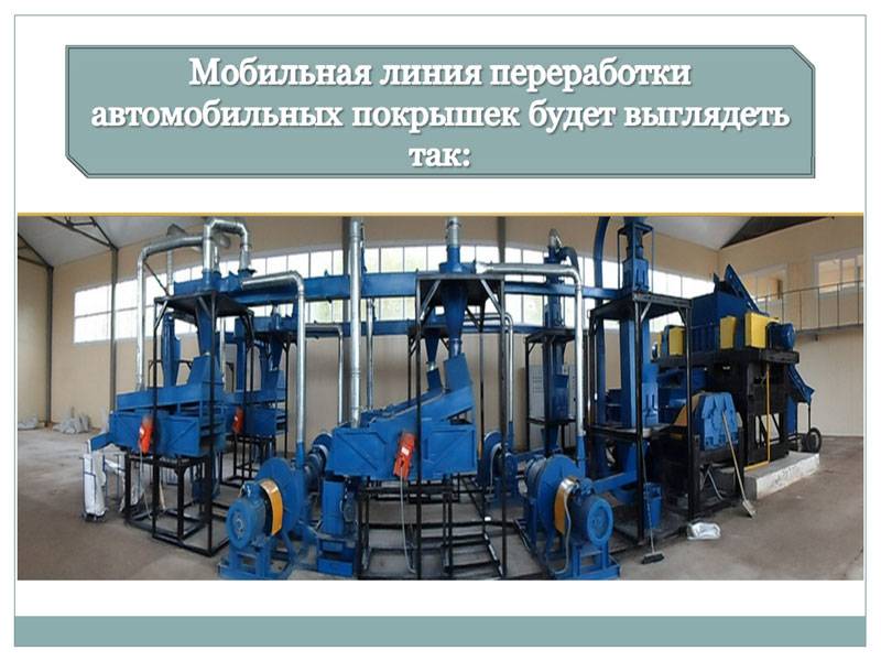 Мини завод по переработке шин в крошку - производство резиновой крошки